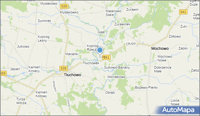 mapa Sulkowo Rzeczne, Sulkowo Rzeczne na mapie Targeo